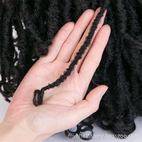Synthetic Short crochet braid Afro Wig High Temperature Fiber cosplay Ombre color Dreadlock Hair Wig Black